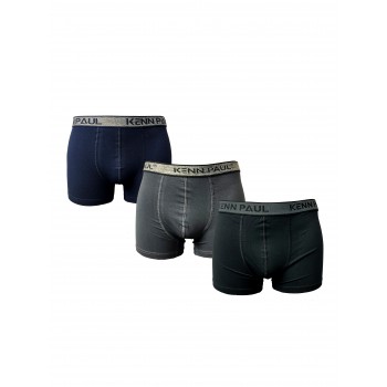 Kenn Paul ανδρικά βαμβακερά boxer 3pack σε τρία χρώματα KENN PAUL-ΠΟΛΥΧΡΩΜΟ